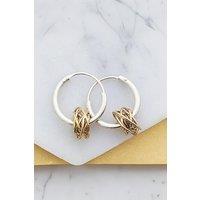 Otis Jaxon London Women's Nest Sterling Silver Huggie Hoop Earrings in Gold