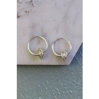 Otis Jaxon London Women's Nest Sterling Silver Huggie Hoop Earrings