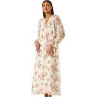 Floral Frill Midi Dress