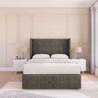 Melbourne Dumfries Wingback Bed Set ,No Drawers & 54" Floor Standing Headboard