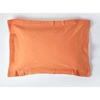 Homescapes Linen Oxford Pillowcase, King in Burnt Orange