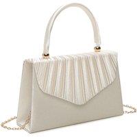 Fontanella Fashion Women's Pleated Elegance Crossbody Clutch Bag in Gold