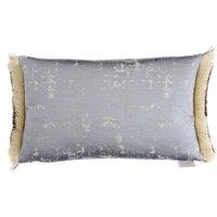 Voyage Maison Orta Abstract Fringed Cushion in Silver | Size: 40 cm x 60 cm