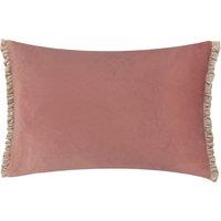 Wylder Tilly Velvet Frill Reversible Cushion in Dusty Pink | Size: 40 cm x 60 cm