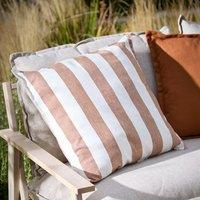 Yard Hayle 100% Cotton Striped Outdoor Cushion in Burnt Orange | Size: 50 cm x 50 cm