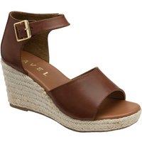 Ravel Women's 'Belby' Leather Wedge Sandals in Tan | Size: 7