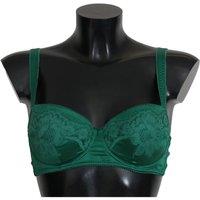 Dolce & Gabbana Women's Lace Trim Underwire Bra Style BIK235 in Green | Size: 4