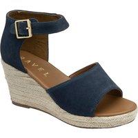Ravel Women's 'Belby' Suede Wedge Sandals in Navy | Size: 7