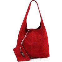 Spacious Slouch Genuine Italian Suede Tote Handbag