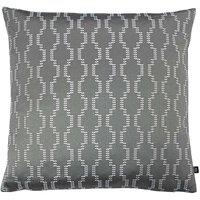 Ashley Wilde Nash Embroidered Satin Jaquard Cushion in Dark Grey