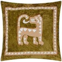 Wylder Tropics Dynasty Tiger Abstract Polyester Filled Cushion in Light Green | Size: 50 cm x 50 cm