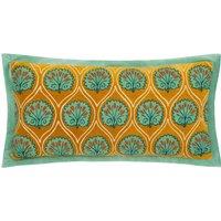 Paoletti Casa Abstract Embroidered Cushion in Yellow