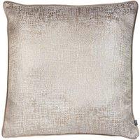 Prestigious Textiles Cinder Metallic Jacquard Piped Cushion in Silver | Size: 55 cm x 55 cm