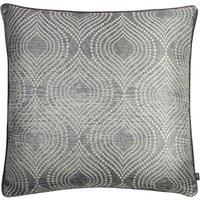 Prestigious Textiles Radiance Jacquard Piped Cushion in Dark Grey | Size: 55 cm x 55 cm