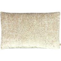 KAI Lynx Velvet Jacquard Cushion in White | Size: 40 cm x 60 cm