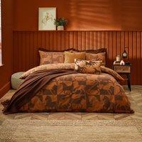 Furn Herve Reversible Duvet Set in Tan | Size: King