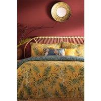 Furn Mazari Exotic Jungle Duvet Cover Set in Mustard | Size: King