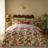 Paoletti Seventy Three Ishana Floral Duvet Cover Set in Burnt Orange | Size: King