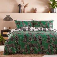 Furn Wildcat Duvet Cover Set in Green | Size: Super King