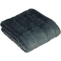 Paoletti Empress Faux Fur Throw in Charcoal | Size: 130 cm x 180 cm