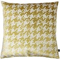 Ashley Wilde Nevado Velvet Houndstooth Cushion in Gold