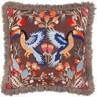 Wylder Tropics Mirrored Toucan Embroidered Cushion | Size: 45 cm x 45 cm