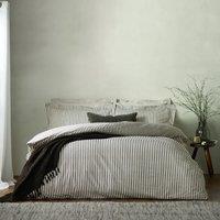 Yard Hebden Striped 100% Cotton Duvet Cover Set in Black | Size: Super King