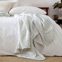 Yard Waffle 100% Cotton Textured Bedspread in Light Green