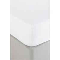 Paoletti Bamboo 200 Thread Count Cotton Blend Fitted Bed Sheet in White | Size: King Fitted