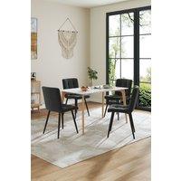 4Pcs Frosted Velvet Modern Upholstered Dining Chairs
