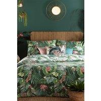 Furn Amazonia Rainforest Reversible Duvet Cover Set in Jade | Size: Super King