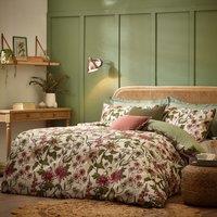 Wylder Nature Wallflower Slub Cotton Floral Duvet Cover Set in Natural | Size: Double