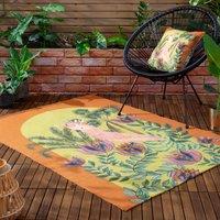 Wylder Tropics Cockatoo Outdoor/Indoor Washable Rug in Orange | Size: 120 cm x 170 cm