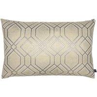 Prestigious Textiles Othello Geometric Cushion in Metallic Gold | Size: 40 cm x 60 cm