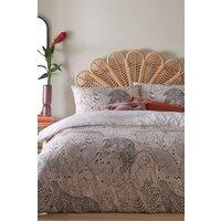 Furn Aurora Botanical Reversible Duvet Cover Set in Light Pink | Size: Super King
