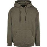 Build Your Brand Men's Basic Oversized Hoodie in Olive | Size: 4XL