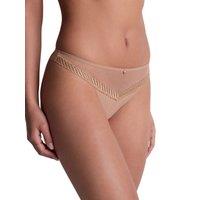 Aubade Women's Sheer Emotion Tanga in Nude | Size: 8