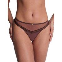 Aubade Women's Sheer Emotion Tanga in Brown | Size: 8