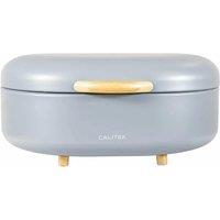 Calitek Bread Bin with Bamboo Feet Carbon Steel Grey