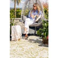 Kukoon Green Floral Outdoor, Garden & Patio Area Rug | Size: 120 cm x 170 cm