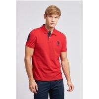 U.S. POLO ASSN. Men's Player 3 Pique Polo Shirt in Red | Size: Medium