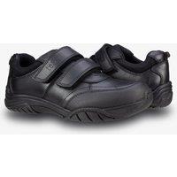 Term Footwear Men's Chivers Black Leather Touch Tape Shoe | Size: 6