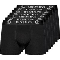 Henleys Men's McBlacken Boxers 7pk in Black | Size: Large