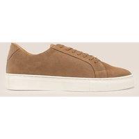 Oswin Hyde Men's Harper Suede Leather Sneaker Trainer in Light Sand | Size: 9