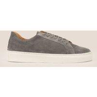 Oswin Hyde Men's Harper Suede Leather Sneaker Trainer in Grey | Size: 9