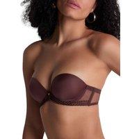 Aubade Women's Sheer Emotion Moulded Strapless Bra in Brown | Size: 34F