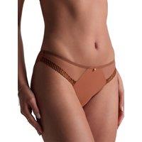Aubade Women's Sheer Emotion Brazilian in Brown | Size: 8