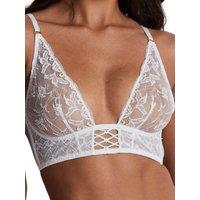 Aubade Women's Kiss Of Love Triangle Bralette in White | Size: 14