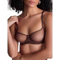 Aubade Women's Sheer Emotion Half Cup Bra in Brown | Size: 32E