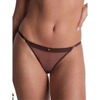 Aubade Women's Sheer Emotion Mini Brief in Brown | Size: 12